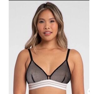 Lively Mesh Bralette Women Size S Black Sporty Chic